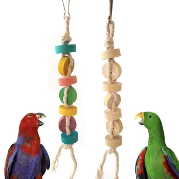 צעצועים עבור התוכי ציפור באדג ' י עץ כלוב מוט סווינג תוכי צעצועים אפריקאי אפור אביזרים parkiet ווגל speelgoed