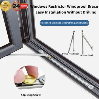 12 סנטימטר עמיד Windows הצמצם Windproof סד פקק בטיחות ילדים מנעולים חלון תמיכה פותחן זווית קבועה בקר