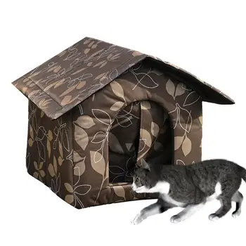 חורף חם לחיות מחמד חתול-הבית הקן בקתה מחמד לישון באוהל חתול כלבים ניידת מתקפלת נסיעות הקן עמיד למים חיצוני ציוד לחיות מחמד