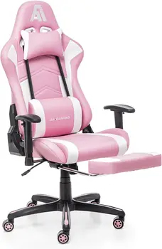 תמיכה המותני הכסא המסתובב - WhitePink ארגונומי כיסא מחשב במשרד כורסה Gamingchair המשחקים גיימר כיסאות רהיטים