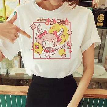 מדוקה חולצת נשים Y2K קומיקס טי ילדה 2000 מעצב יפנית ביגוד