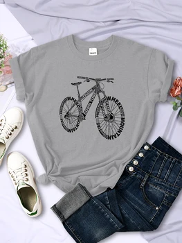 האופניים עשוי מאותיות חולצות לנשים קיץ לנשימה מזדמנים שרוול קצר האופנה רחוב היפ הופ לכל היותר ' נשות טי בגדים