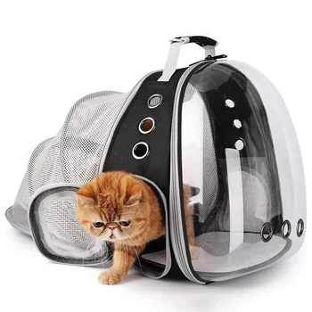 נייד חתול תיק נסיעות מחמד המוביל את התיק חתול כלב לנשימה החלל כמוסה להקרבה שקוף