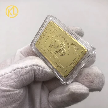 ארצות הברית של אמריקה 1 אונקיה טרוי באפלו זהב בר אספנות מצופה זהב למזכרת אוסף מתנה מטבע זכרון