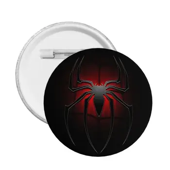 קלאסיקה האדום עכביש סיבוב כפתור ה-Pin עבור כובעים להתאמה אישית ליל כל הקדושים Pinback תג סיכה