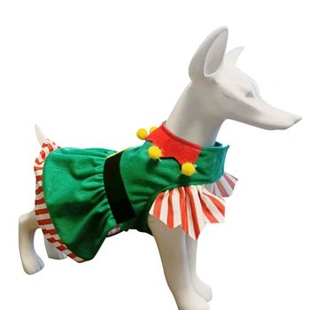 חג המולד Elf להתלבש כלבים קטנים לשנה החדשה החתונה נסיכה שמלות בגדי החורף חיית המחמד להתלבש כלב קפוצ 'ון צ' יוואווה כלב בגדים