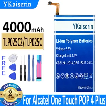 4000 מיליאמפר סוללה עבור Alcatel one Touch פופ, 4 + POP4 + 4+ 5056D 5056A 5056N 5056O 5056W TLP025C1/TLP025C2 סוללות