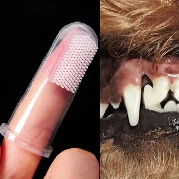 כלב מחמד מברשת שיניים מברשת שיניים אצבע צעצועים לכלב להגנת הסביבה סיליקון כלבים חתולים שיניים נקיות ציוד לחיות מחמד
