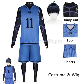 אנימה המנעול הכחול Isagi יואיצ ' י Cosplay תלבושות אימון כדורגל המדים Chigiri Bachira Rensuke Kunigami ליל כל הקדושים בגדים