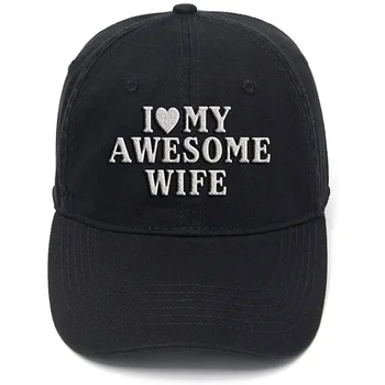 Lyprerazy אני אוהב את אדיר אשתו שטף כותנה מתכוונן גברים, נשים, יוניסקס היפ הופ מגניב העדר הדפסה כובע בייסבול