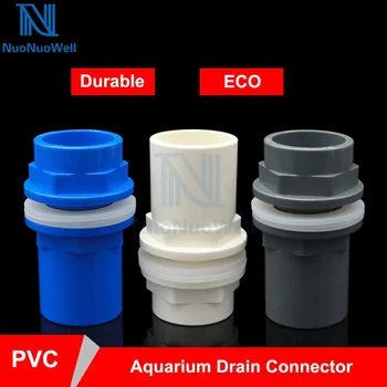 NuoNuoWell 20 25 32 מ מ אקווריום מים משותפת PVC שקע מחברים אקווריום אביזרי לשדרג אטם סיליקון