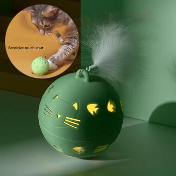 חכם החתול צעצועים גלגול אוטומטי כדור חשמלי חתול צעצועים אינטראקטיביים עבור חתולים הדרכה עצמית עוברת חתלתול צעצועים, אביזרים לחיות מחמד