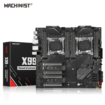 מכונאי X99-D8 מקס לוח האם LGA 2011-3 תמיכה כפולה מעבד Xeon 2690 2696 2683 V3 V4 מעבד, זיכרון DDR4 NVME מ. 2 E-ATX
