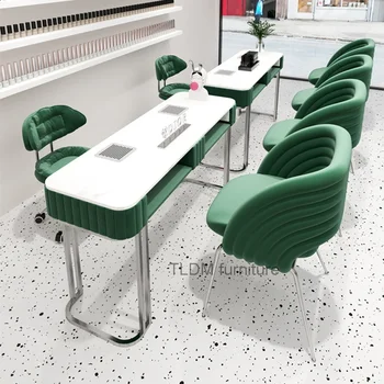 מודרני מניקור שולחן מסחרי היופי נייל אספקה מעולה שולחן יהירות סלון Mesas דה Manicura מסמר בר רהיטים CY50NT