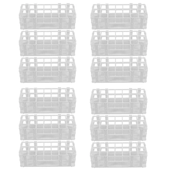 12 שקיות פלסטיק הטבלה, 21 חורים מעבדה הטבלה מחזיק 30Mm מבחנות, לבן, נשלף (21 חורים)