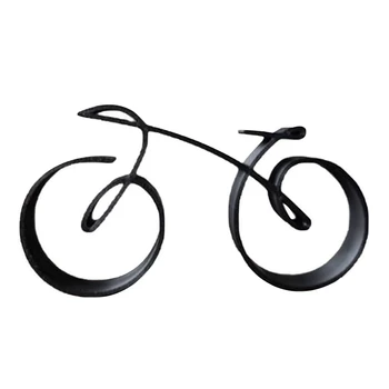 אופניים פיסול חוט ממוסגרת בסגנון,שחור אופניים קו אמנות פיסול,אופניים עיצוב אמנות,לאופניים, המאהב לנשים עמיד