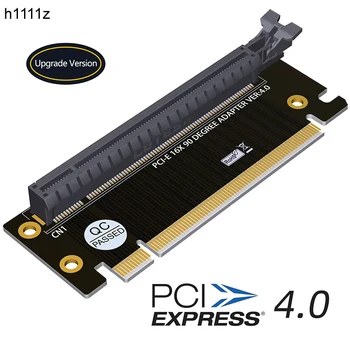 PCI Express 4.0 16X קמה כרטיס PCI-E ל-PCI-E 16X חריץ 90 מעלות מחברים במהירות גבוהה PCIE X16 להמיר מתאם עבור 1U שרת 2U