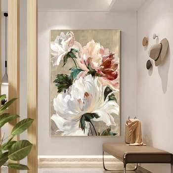 מודרני נורדי פרח פוסטרים, קנבס הדפסה צמח ציור קישוט הבית אמנות קיר תמונה עבור הסלון משלוח חינם בלי מסגרת