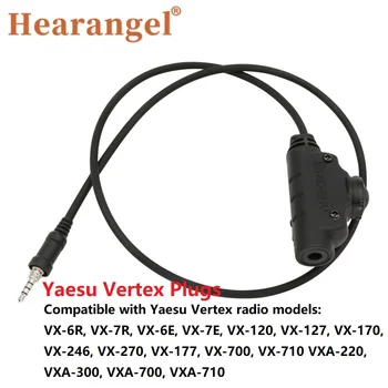 טק-שמיים טקטי V2 דיבור / שידור עבור COMTAC &SORDIN איירסופט אוזניות U94 דיבור / שידור Yaesu קודקוד Plug עבור VX-6R VX7R רדיו טקטי אוזניות