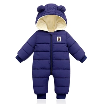 החורף התינוק Rompers עבור ילד ילדה מעילי תינוק המכוסה בגד גוף כותנה עבה הלבוש סרבל תינוקות ילדים תחפושת בייבי קט