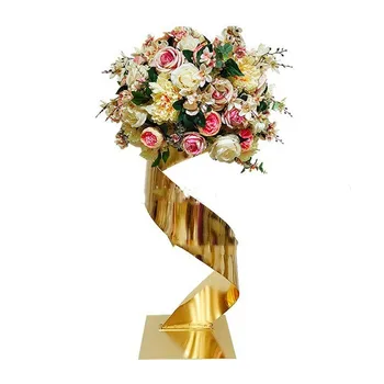 4 יח ' פרח זהב דרך חוט מתכת שולחן החתונה קישוטי אירוע מסיבה בבית מלון קישוט