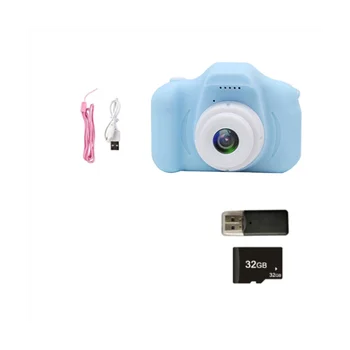 ילדים ילדים מצלמה מיני מצלמה דיגיטלית HD 1080P מסך וידאו מצלמה מצלמה 8 MP חיצונית צעצוע מתנות לתינוק(כחול)