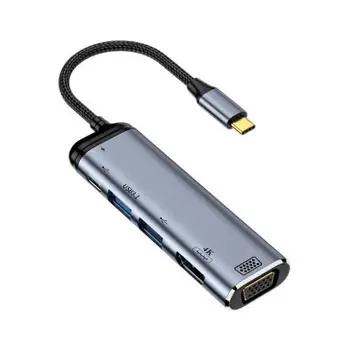 USB C-HUB USB Ethernet Adapter Type-C כדי USB3.0 1000Mbps RJ45 Lan עבור מחשב נייד Macbook Windows MacOS רכזת USB כרטיס רשת