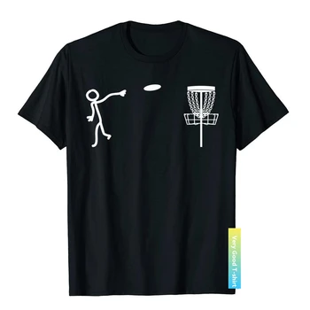 מצחיק Stickman דיסק שחקן גולף חובב ספורט החולצה המותג עיצוב מקסימום & טיז כותנה חולצה לגברים החג