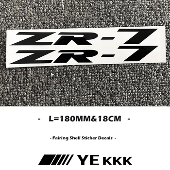 2X 180MM אופנוע Fairing מעטפת רכזת ראש פגז טנק דלק המדבקה מדבקה לבן שחור על קוואסאקי ZR-7 ZR7