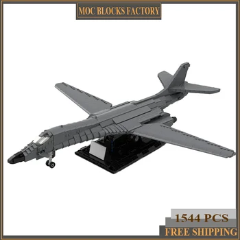 Moc אבני הבניין צבאי סדרה 1:72 מידה B-1B לנסר המחבל מודל טכנולוגיה לבנה DIY הרכבה מטוס צעצועים מתנות החג