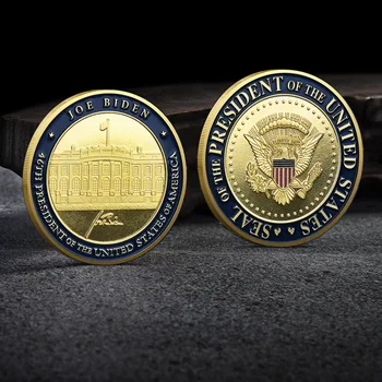 2024 הבית הלבן מטבע זהב מזכרות מתנות 46/ 45 נשיא ארה 