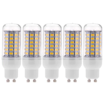 5X GU10 10W 5730 SMD 69 נורות LED LED תירס אור מנורת LED חיסכון באנרגיה 360 מעלות 200-240V לבן חם