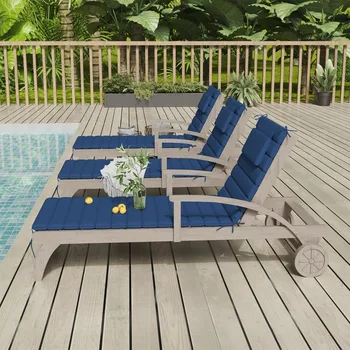 חיצוני עמיד במים מרופד Olefin כורסא כריות סט של 2, rPad עם רצועות,מושלם עבור בחוץ, במרפסת, בסלון