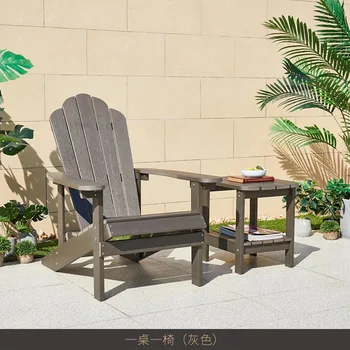 ריהוט גן שולחנות וכיסאות פנאי באוויר הפתוח, גינת מרפסת עמיד למים מסחרי נגד שיתוך עץ, פלסטיק, עץ