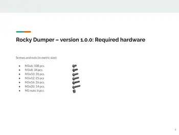 3DSets מהדקים ברגים ואומים עבור משאית מיני(רוקי Dumper) גרסה 1.0 3D סטים RC רכב חובה חומרה
