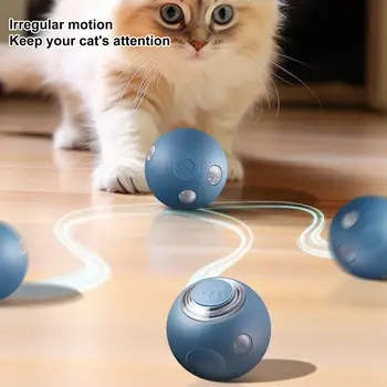 כיף מפעיל צעצוע לחתולים חברים לעורר אינסטינקטים ציד עם ביס עמיד חתול להקניט כדור צעצוע מוסתר יציאת טעינה